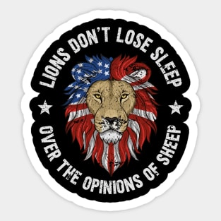 inspirational quote " lions not sheep " Sticker